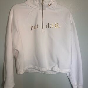 Nike White Fleece Pullover